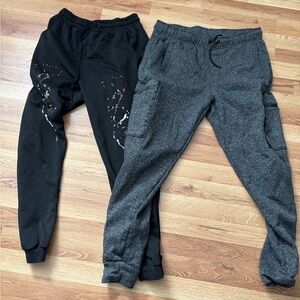Black and Gray Jogger Pants Set